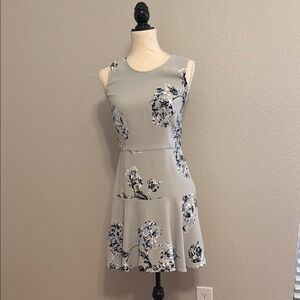 A/X Armani Exchange Gray Fit and Flare Mini Dress